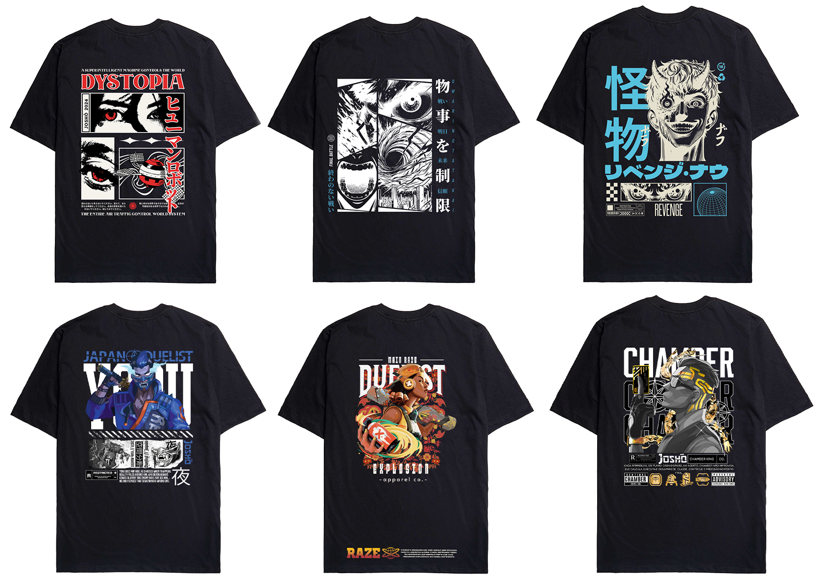 COLEÇÃO JOSHÔ x LOJA VALORANT (6 CAMISAS + BUTTERFLY CHAMPIONS)