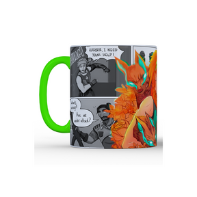 CANECA SKYE LOBOS FLORIDOS QUADRINHOS
