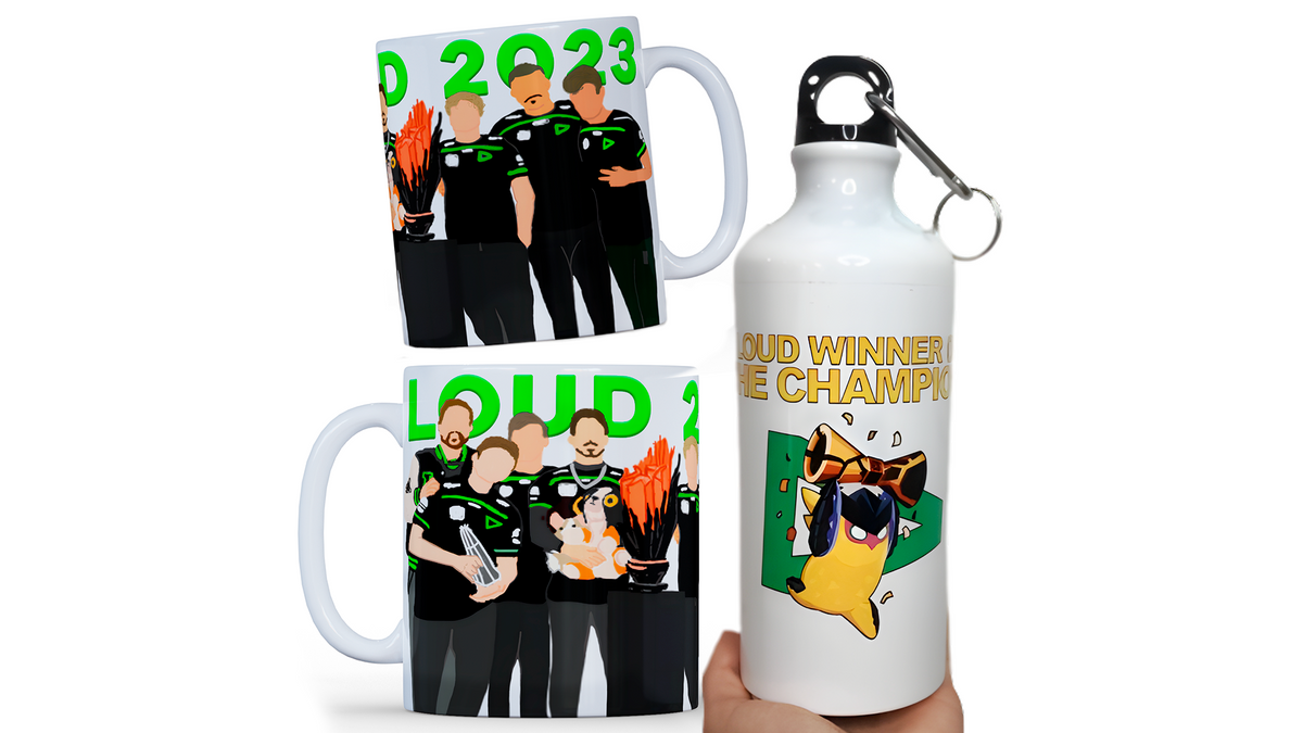 KIT LOUD HOMENAGEM CHAMPIONS 2023 (CANECA+ GARRAFA)